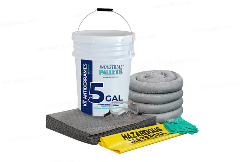 Kit5BIG001 Kit Antiderrames para Químico Universal de 5 galones EconoKit - Imagen 1