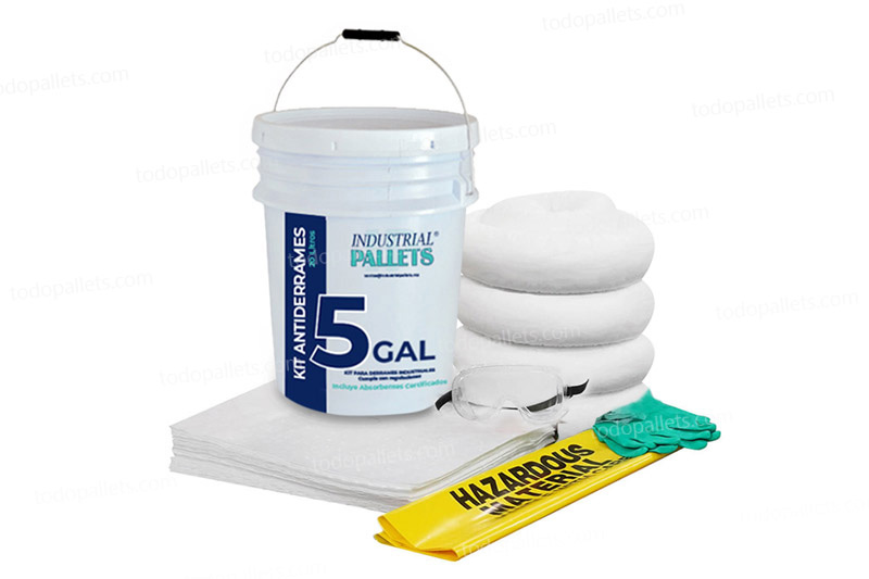 Kit5Oil-BIG001 Kit Antiderrames Para Químico Sólo Aceite de 5 galones EconoKit - Imagen 1