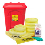 Kit Antiderrames 20 Galones con Contenedor de Plástico - Líquidos Agresivos HazMat